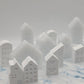 Home Decor Houses, Matt White and Sparkle White | Handcrafted Centrepieces | Christmas Village | Minimalist