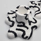 Bold Monochromatic Candle Taper Holders: 2 Set | organic shapes | minimalist/maximalist | handmade and hand painted | candle stick holders