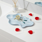 Green Marble Tray, Handcrafted: Two Styles Available | Vanity Tray | Wave Statement Tray | Artisan Made | Stone Decor | Handmade Luxury