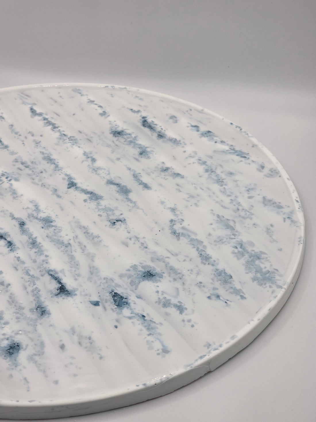 The Glacial Ridge Tray | Hand-Cast Stone with High-Gloss Resin Finish | Vanity Tray | Coffee Table Decor | Dinnerware Platter