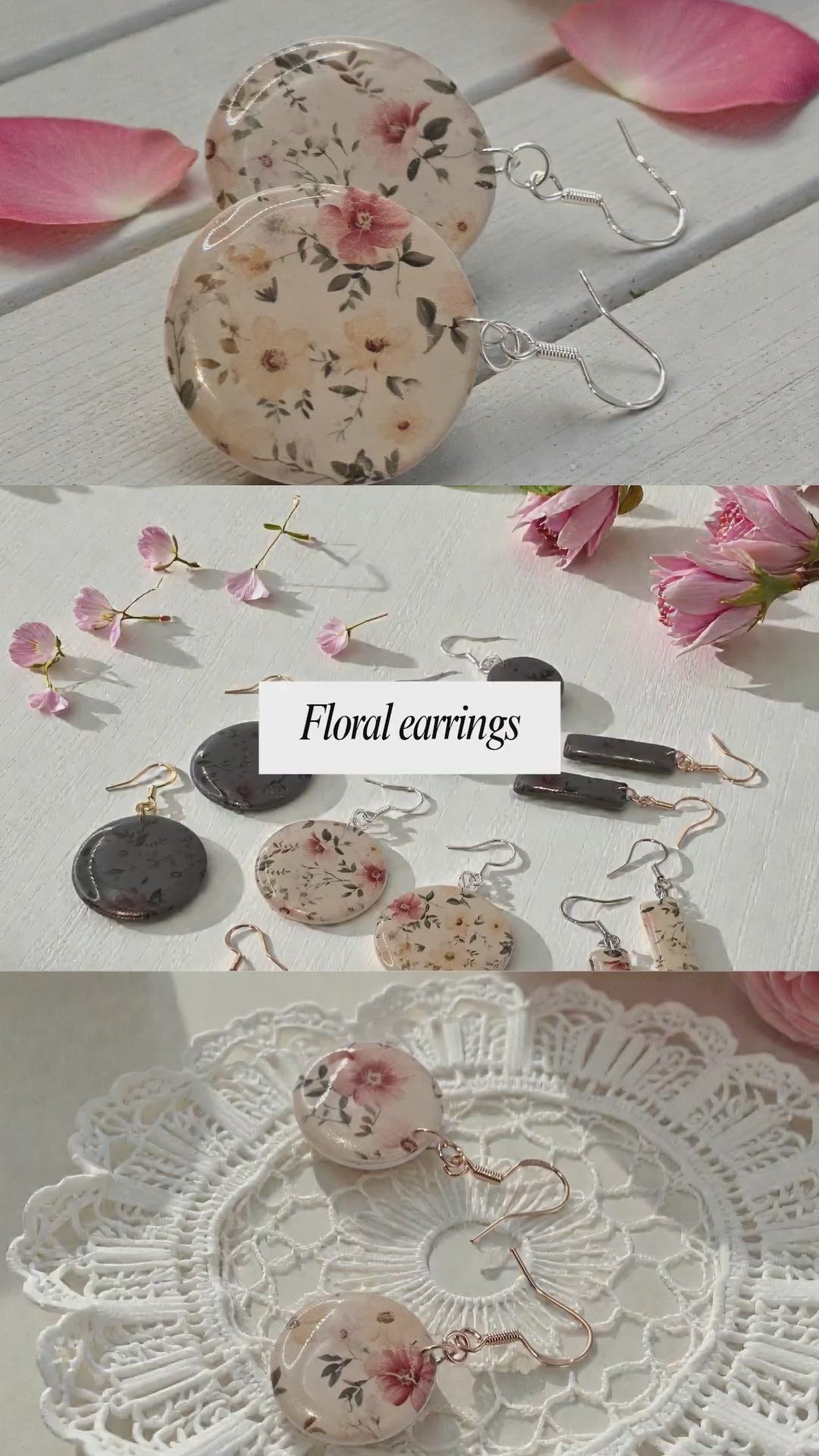 Faith Collection | Handmade Botanical Polymer Clay Earrings | Breathe & Bloom Design