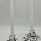 Bold Monochromatic Candle Taper Holders: 2 Set | organic shapes | minimalist/maximalist | handmade and hand painted | candle stick holders