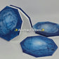 Handmade Blue Resin & Eco-Casting Powder Coaster Set: Original Abstract Marble Home Decor | Modern Matte White & Glossy Blue Drink Coasters