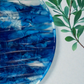 Azure Tide Handcrafted Resin Platter – Rippled Coastal Decorative Tray