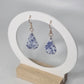 Lilo Dark Blue Floral Earrings | Chinoiserie Style Polymer Clay | Generous Collection