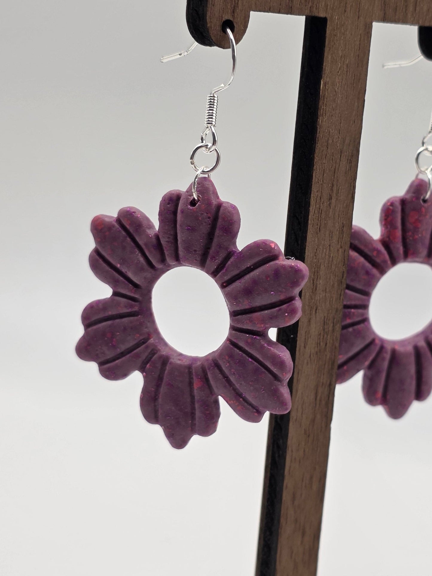 Thalia 'Blossom' Artisan Earrings – Radiant Orchid & Petal