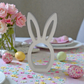 "Meadow & Stone" Bunny Silhouettes - Hand-Cast Botanical Home Accents - Festive Easter Decor
