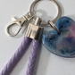 Custom Keychain Heart with Beautiful Colour Marbling | Gift for any Occassion | Handmade Personalised Stationery | Small Tasmanian Business