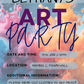 Modern Art Party Digital Invitation – Vibrant Fluid Art Template