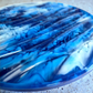 Azure Tide Handcrafted Resin Platter – Rippled Coastal Decorative Tray