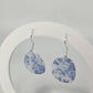 Nadia Light Blue Floral Earrings | Porcelain Style Polymer Clay | Hope Collection