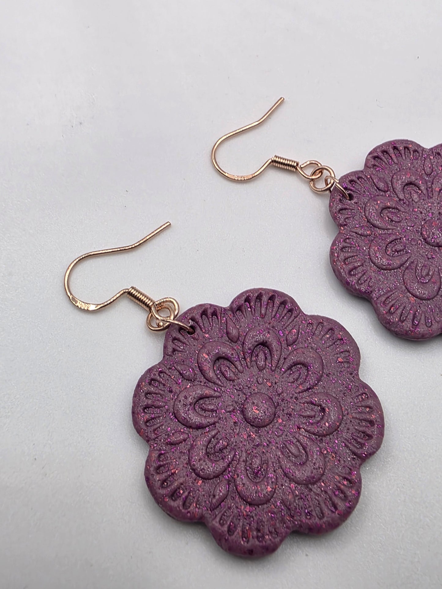 Thalia 'Blossom' Artisan Earrings – Radiant Orchid & Petal