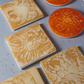 Handmade Golden Honey Resin Coasters - Set of 4 | Square Luxe Yellow & Gold Home Decor | Eco-Casting Artisan Drinkware