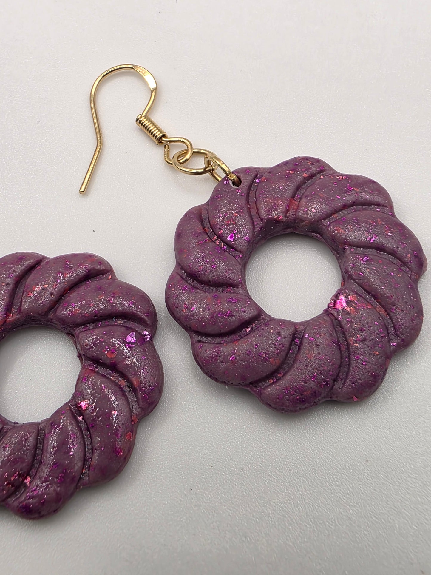 Thalia 'Blossom' Artisan Earrings – Radiant Orchid & Petal