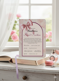 Sweet Sixteen Digital Invitation Template – Pink Ribbon & Petals Edition
