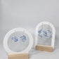 Nadia Light Blue Floral Earrings | Porcelain Style Polymer Clay | Hope Collection